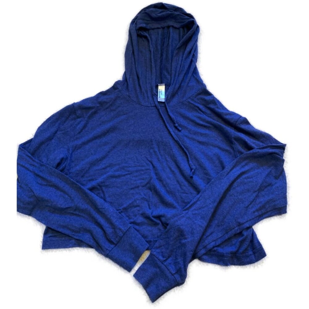 Americal Apparel Light Cropped Hoodie - Blue M